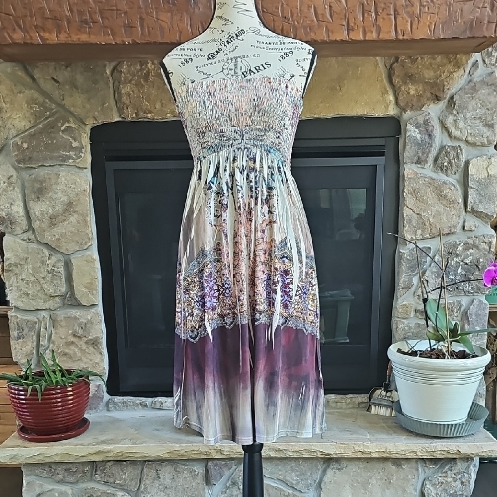 BOHO STRAPLESS DRESS